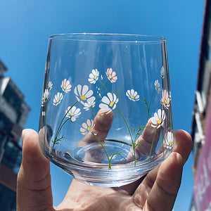 Daisy Glass Water Cup